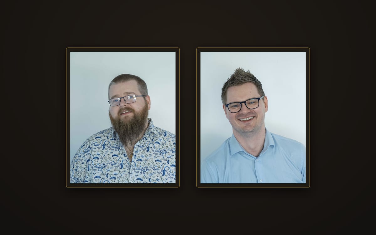 Kjetil og Aleksander i mSale — to lokale utviklere i Kristiansand